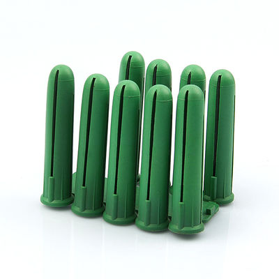 Plastico verde per l'ancoraggio delle pareti, tappi di HDPE 10 mm x 50 mm